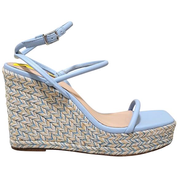 Steve Madden Women Unify Espadrille Wedge Strappy Sandal Size US 9M Light Blue - Picture 2 of 4